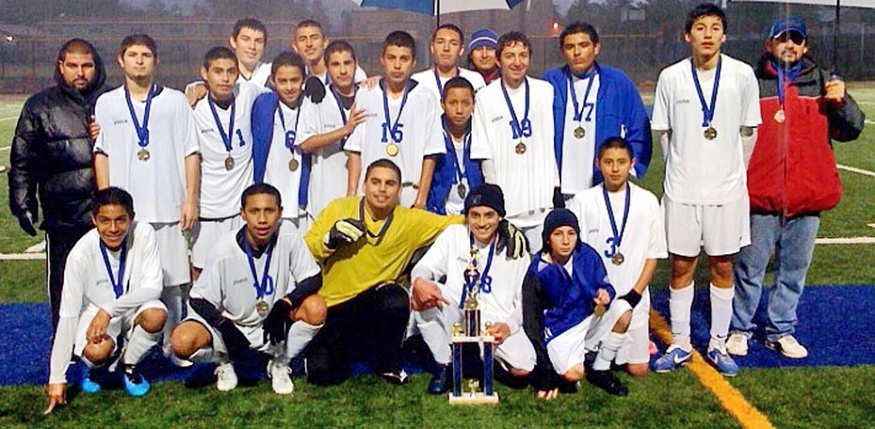 FHS boys soccer team held a tournament this past weekend, twelve teams entered the Heritage Valley JV Boys tourney. Several games were played and the remaining final four teams playing were Fillmore vs. Oak Park and Camarillo vs. Augora. Fillmore beat Oak Park 4-0 with goals by Juan Mariscal and 3 by Alexis Barajas. Augora beat Camarillo 2-0 and advanced to the final to face Fillmore. Camarillo beat Oak Park 1-0 taking 3rd place in the tournament. In the Championship game Fillmore played Agoura, both teams had chances to open up the score but each team played strong defense, not allowing any goals until there was about two minutes left in the second half. Juan Valdovinos scored the winning goal to avoid penalty kicks. First place went to Fillmore, Second Place Augora, and Third Place Camarillo. Pictured above but not in order are the FIllmore Flahses JV Soccer team: Andrew Michel, Oscar Alferez, Ruben Camarena, Jaime Magdaleno, Luis Cisneros, Hugo Valdovinos, Adolfo Rodrigues, Jesus Zarate, Arturo Vega, Jaime Gallegos, Juan Valdovinos, Miguel Salgado, Arturo Cornejo, Isreal Dominguez, Alexis Barajas, Isair Valencia, Nicolas Mendez, Bryan Ayala, Yoni Murillo, and Juan Mariscal.