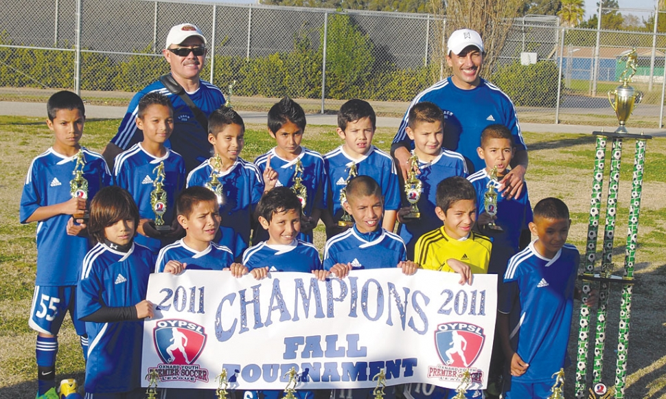 Congratulation to Fillmore Dream 10-U boys in winning the Championship on Sunday, Dec. 18, beating Nationals in overtime 2-1. The league name is Oxnard Young Premier Soccer League. There were 10 teams in the division. They ended up in second place in the bracket with 7 wins, 1 lost and 2 ties. Fillmore will be heading to Santa Maria on January 14, 2012 for another tournament. Congratulations Coach Sal Navarro and Assisted Coach Juan Cruz, and players Reny Navarro, Luis Sosa, Juan Rodriguez, Yobany Figueroa, Sergio Ramos, Mathew Hernandez,Octavio Rodriguez,Brayan Arevalo, Marcos Cardenas, Jonathan Perez, Cesar Lopez, Carlos Vargas, Eric Torres and Jose Gallegos.