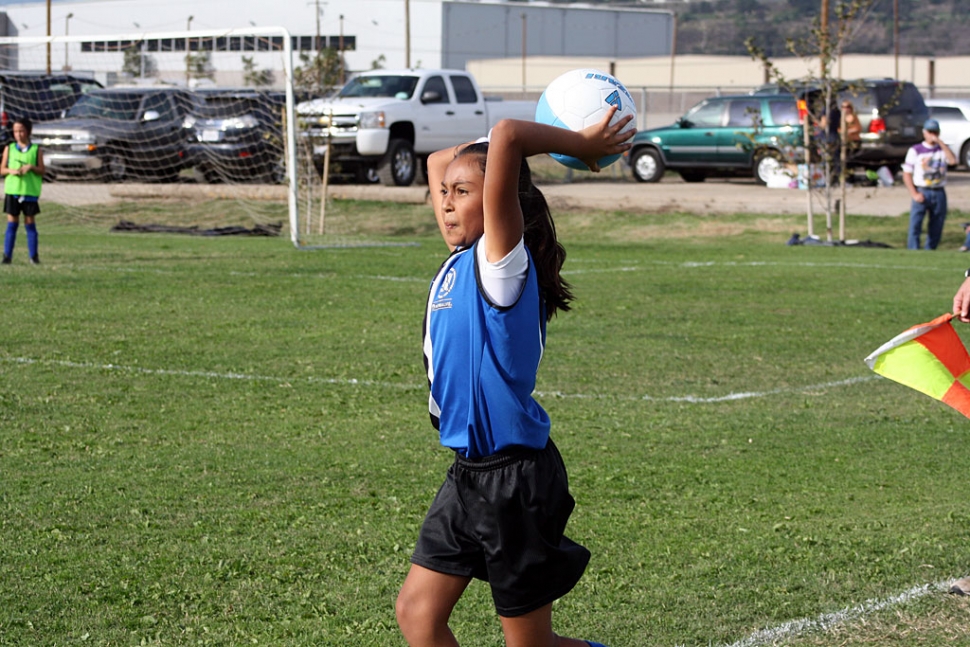 Reylene Martinez throws the ball in during the game, this past weekend in Camarillo.