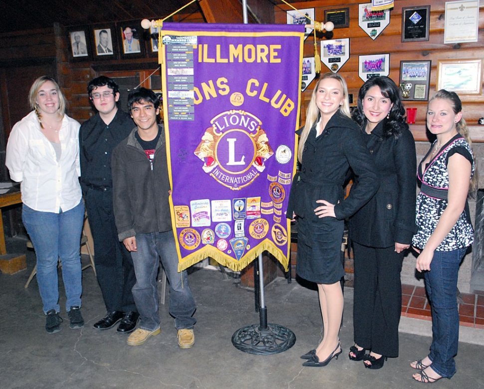 Pictured above are the six contestants who participated in the student speaker contest held Monday, February 1, at the Scout House. The topic was “Universal Healthcare”: (L-R) Lynn Ferguson, Winner Robby Munoz, Erik Orozco, Chloe Keller, Alondra Gaytan, and Ashley Leagan. Munoz received $75 and the chance to compete in the Lions Zone Speak Off in Simi Valley on February 25.