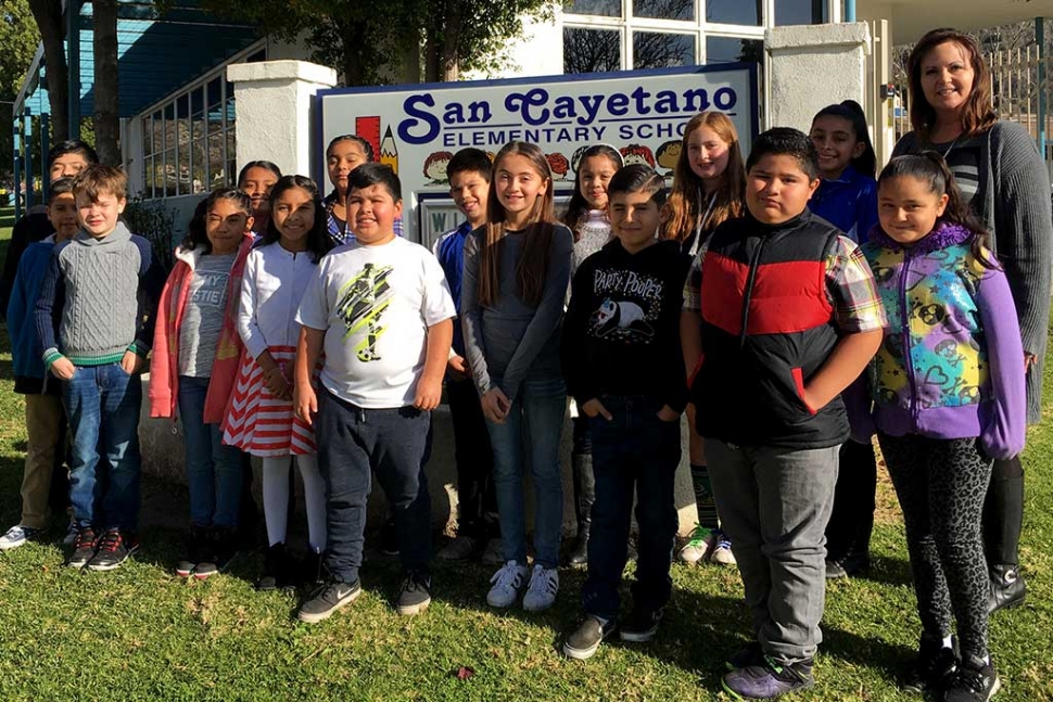 Pictured is the group of San Cayetano 3rd, 4th and 5th grade students who competed at the site level.