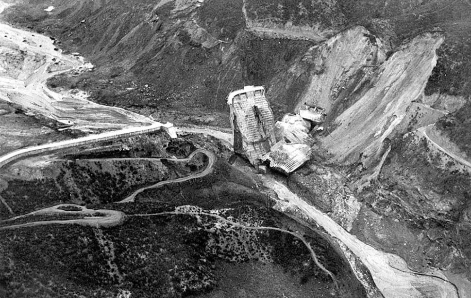 Aerial photo of Saint Frances Dam.