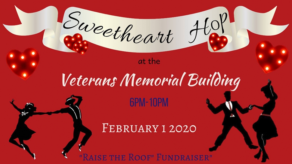 The 2nd Annual Sweetheart Hop is part of the “Raise the Roof” Fundraiser series with the Veterans of Foreign Wars Fillmore Post 9637 and the Fillmore-Piru Veterans Memorial District. Our wonderful community building needs a new roof and a few other renovations, so why not have fun while we “Raise the Roof” on February 1st 2020 at the Veterans Memorial Building? Come out for a night of dinner, dessert, dancing live music performance, cash bar, photo-op plus silent auction! Ticket options to be announced. To sponsor a table, contact City of Fillmore Parks and Recreation Department at 524-1500 ext 713.