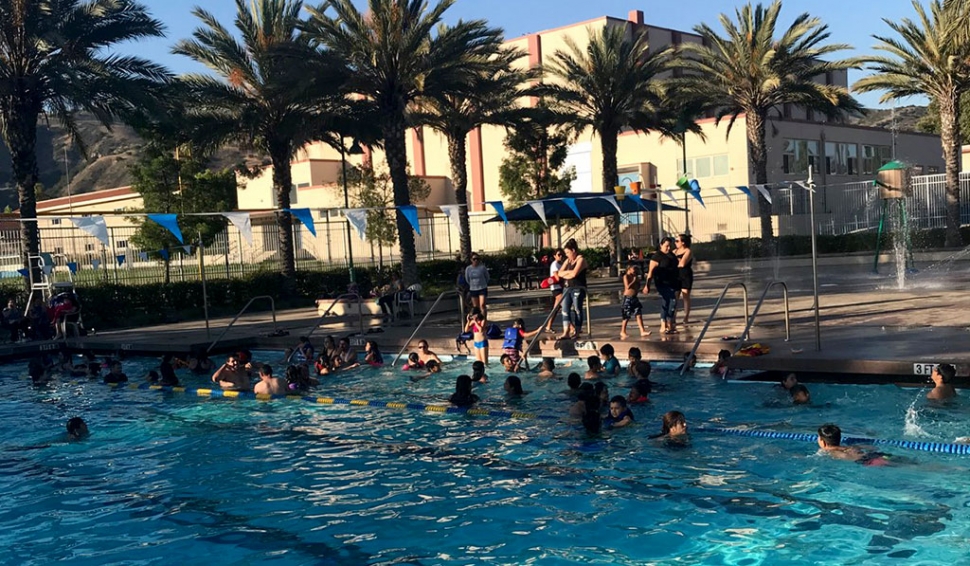 Fillmore’s Community Pool Friday Family Swim Night is a great time for the family to enjoy a fun time together. Photo courtesy Katrionna Furness.