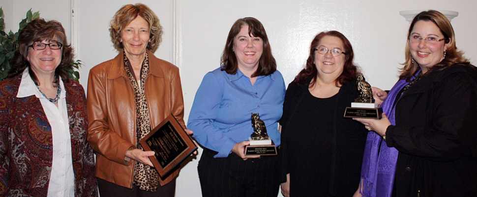 Pictured (l-r) Mrs. Sandra Butts, Mrs. Pam Leonard, Ms. Jennifer Beal, Maureen Speakman, and Mrs. Ann Wade.