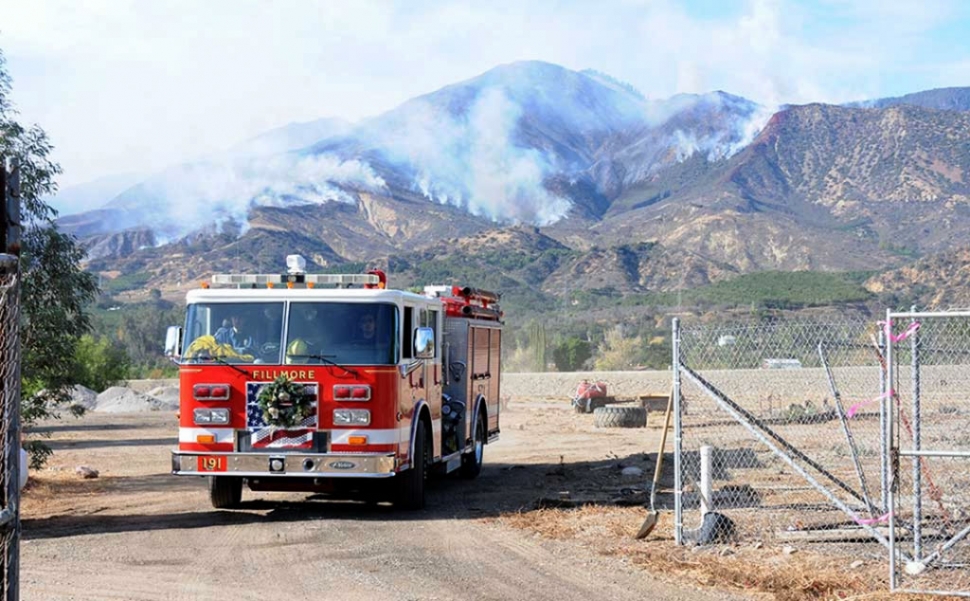 Pictured is the Thomas Fire near Fillmore taken Thursday, December 7, 2017.