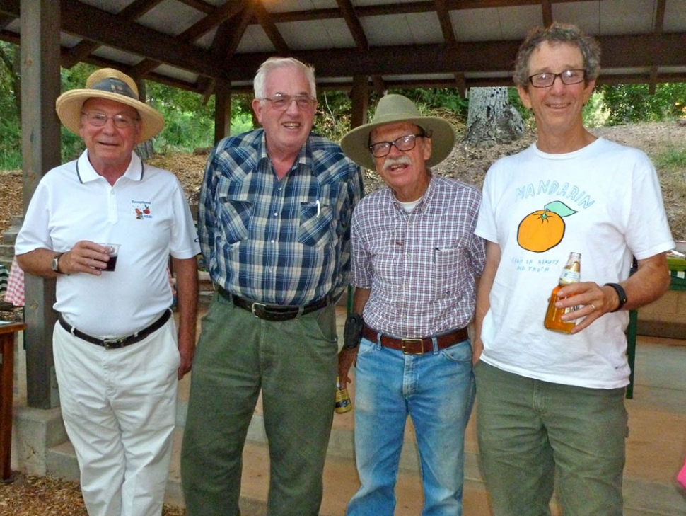 Original organizers of Ojai Pixie Growers Association (left to right: Bob Davis, Tony Thacher, Mike Shore, and Jim Churchill. Photo courtesy of Thacher Family Archive.
