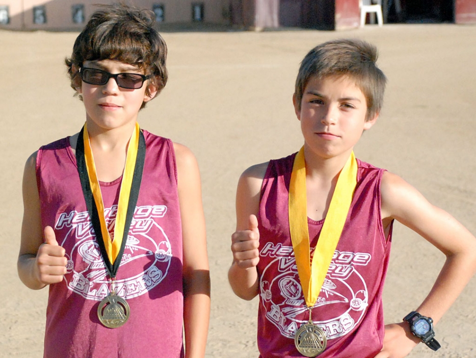 Pictured (l-r) Daniel Barajas and Thorin Rosten – 4th and 5th in boys 3200.