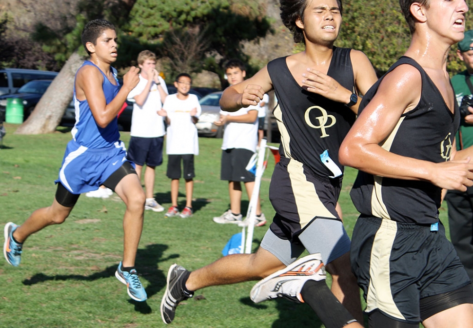 Anthony Rivas competes and finishes the course in 16:53. Rivas set a new personal best on the course.