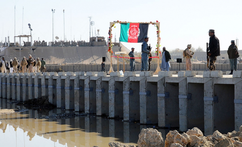 MUSA QAL’EH, Helmand, Afghanistan (December 09, 2011) The Musa Qal’eh low water crossing built by Naval Mobile Construction Battalion (NMCB) FOUR Seabees prior to the ribbon cutting ceremony. NMCB FOUR is a component of the Navy Expeditionary Combat Command that provides contingency engineering and construction across Afghanistan in support of the overall mission of International Security Assistance Forces and regional commander requirements. (U.S. Navy photo by Mass Communication Specialist 1st Class Russell Stewart/RELEASED)