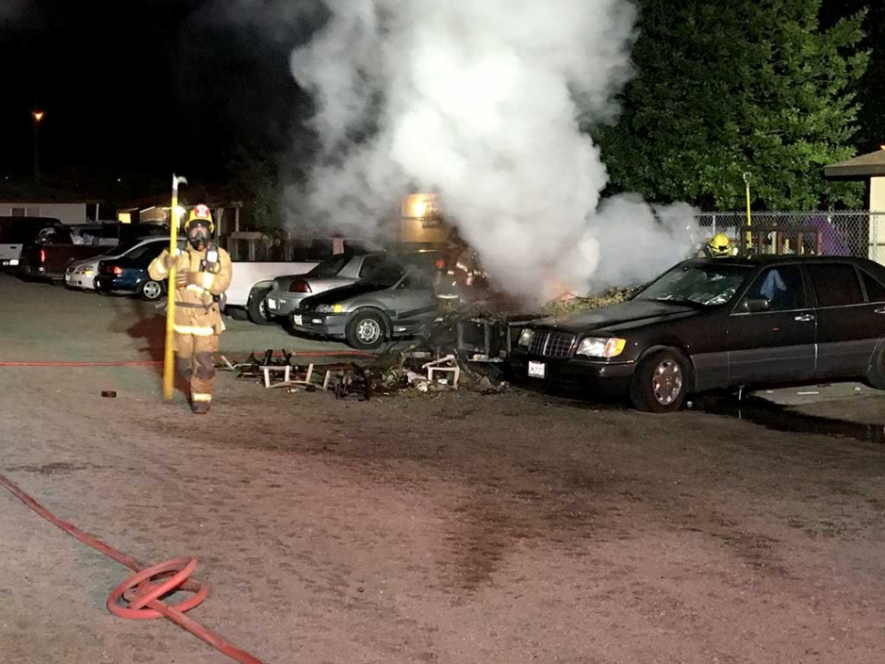 A vehicle fire was reported on Sunday, April 3rd in the 600 block of Lemon Way, N. Fillmore. Fillmore Fire quickly knocked down the fire with no structures involved. Cause of the fire is unknown.
