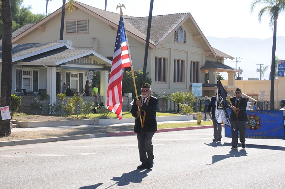 On Monday, November 11th at 10am on Central Avenue, Veteran’s and their families were invited to participate in a Veteran’s Day Parade, ceremony and barbecue lunch. Veterans and their families were also invited to march in the parade, as well as ride in one of the classic cars provided by Sespe Creek Car Events. Pictured is a portion of Fillmore Boy Scouts Troop 406 marching in this year’s parade carrying a banner listing the names of all the Veterans from the Fillmore, Piru and surrounding areas who gave their lives for their country. Immediately after the parade at the Veterans Memorial Building a ceremony “Honoring Our Hero’s” was held to recognize those who have served. Also recognized was the Grand Marshal John Munoz, who served in the US Army from 1966 – 1968.