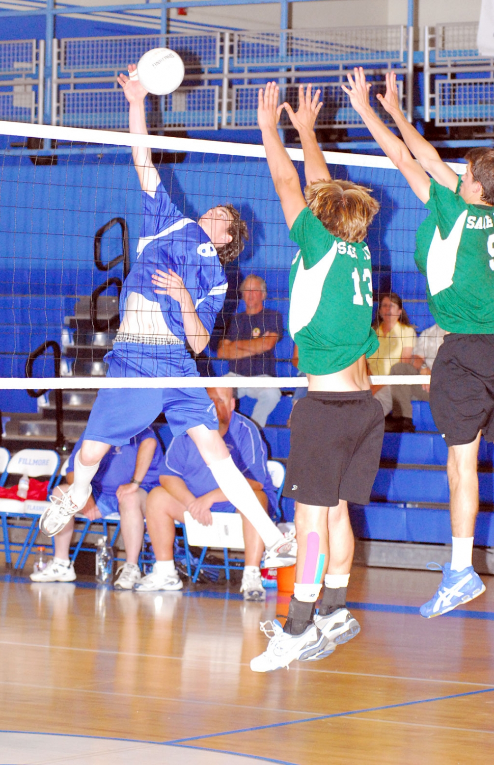 Above, Vincent Fergusen slams the ball over Sage Hill for a point, despite the two defenders. Fillmore lost in the second round of CIF in four games: 25-19, 25-15, (F)25-19, 25-15. This was their first CIF appearance. On Tuesday, May 26th, Boy Vollyball held their banquet. Awards were presented to the following; MVP- Noah Aguirre, Rookie of the Year- Gera Avalos, Captain - Vincente Ferguson, and Defensive Player of the Year - Chris De La Paz.