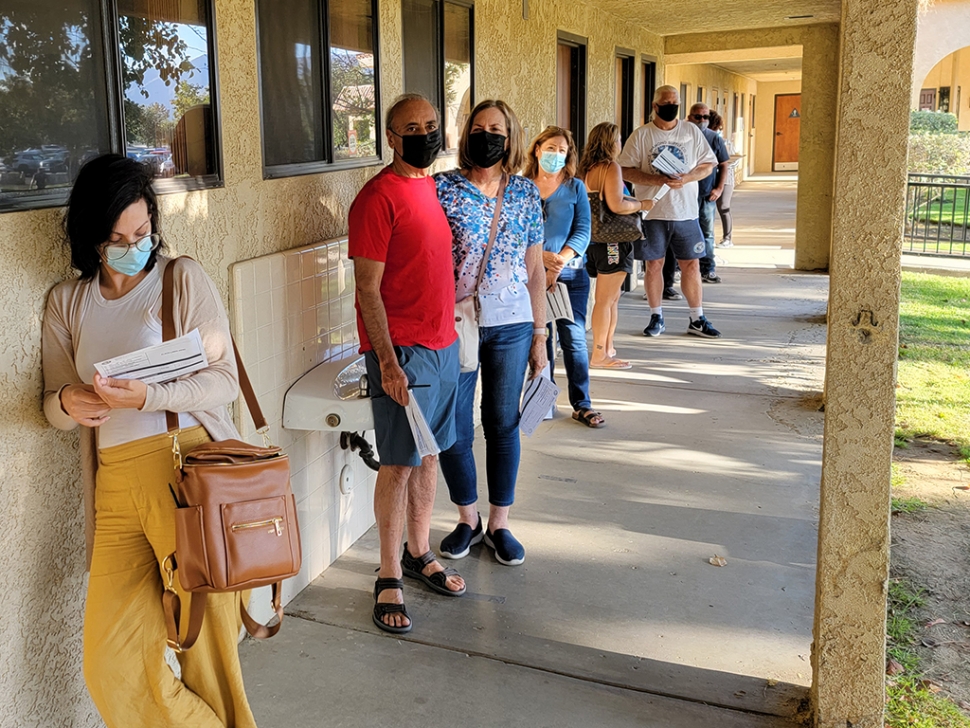 Voters at Saint Francis Church.