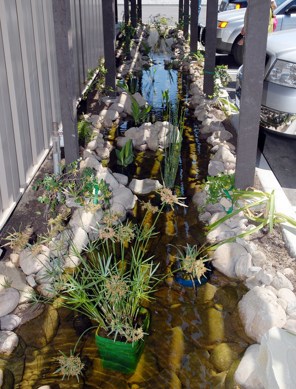 Among the many unique features of our new water treatment plant is this fish pond which acts like the coal mine canary. If for any reason the water should become tainted, the fish would immediately be affected. Fillmore’s new Water Recycling Plant design has won 8 prestigious awards since its recent opening, including two Project-of-the-Year awards.