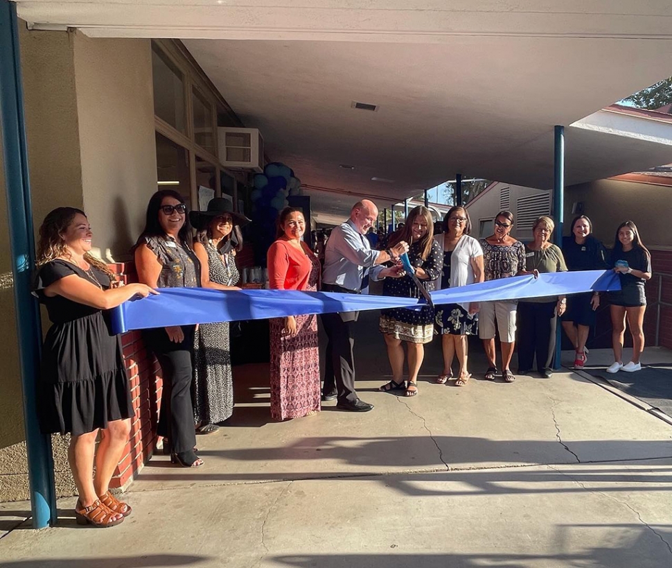 On Thursday, September 1st, Fillmore High School held a ribbon cutting ceremony on “Back to School Night” for their Wellness Center also known as “The Cloud”. The Wellness Center has been open since August of 2021 and is designed to be a safe and supportive environment on campus where high school students can access support and resources. 