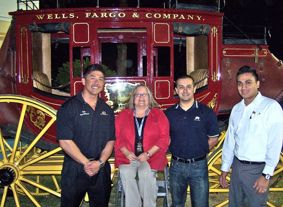 Jan Marholin, principal of San Cayetano, with Wells Fargo Team Members (from left to right) Eric Iree - Branch
Manager Fillmore, Eric Alvarez from Oxnard North Rose Office and Victor Naranjo from Oxnard Main Office.