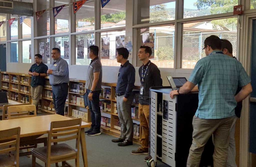 IT Director Anthony Ibarra spoke at our faculty meeting about the 12 COWs that will be delivered to FHS. These COWs will basically bring the computer lab into the classroom.