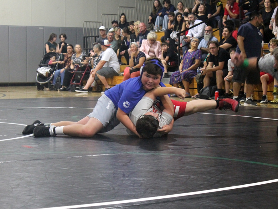 The Fillmore Middle School Bulldogs’ Wrestling team recently competed at Sinaloa Middle School in Simi Valley. The boys and girls performed well on the mats, getting key wins from Kobe Avila, Naomi Bonilla, Jeremiah Chapman, Matthew De La Cruz, Paricia Juarez, Cris Martinez, Josh Magallon, and Nakia Magallon. Other students that competed well included Armando Avila, Ruben Castorena, Sotero Chavez, Fernando Martinez, Brian Maldonado, Angel Ortiz, and Andres Ramos. Courtesy FMS Wrestling Coach Michael.