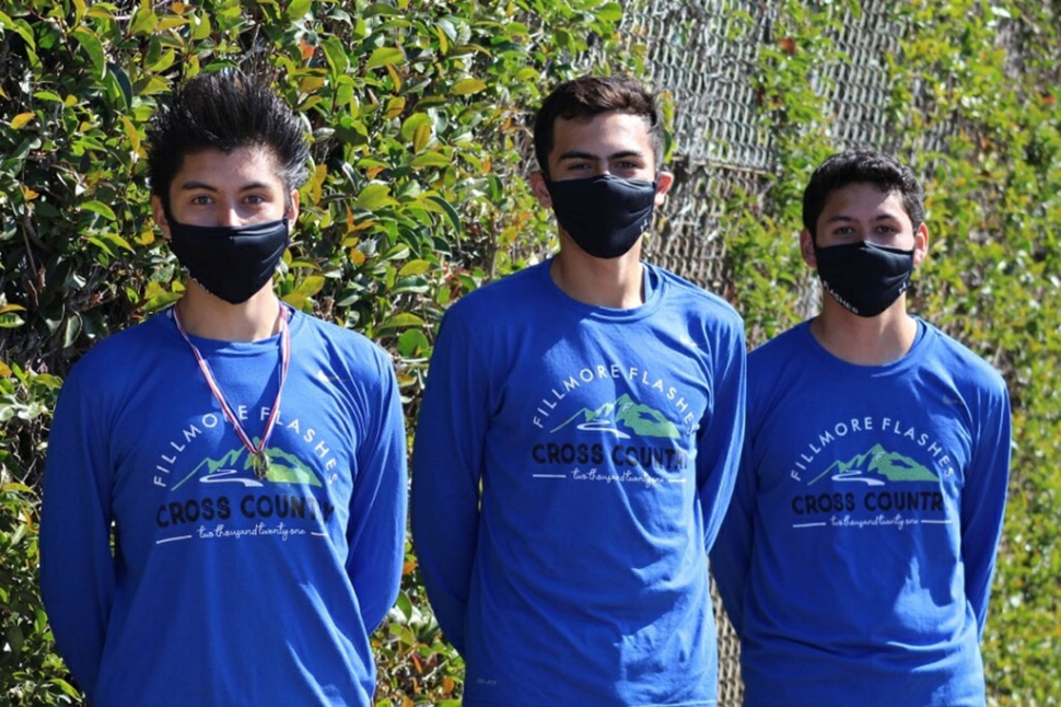 Senior Boys (l-r) Erick Gutierrez, Fabian Del Villar, and Matthew Munoz.