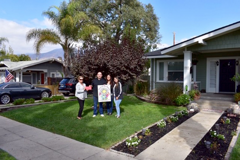Congratulations to the 2018 September Yard of the Month! The award, presented to them by Ari Larson representing Fillmore Civic Pride went to the Zamora family: Frank, Paola and daughter Natalie at 357 Blaine Ave. in Fillmore. They received a $40 gift certificate courtesy of Otto & Sons Nursery. Their beautiful yard is serene and tranquil. Frank said that a lot of the tranquility comes from the water’s soothing sounds. There is a palm tree adding to the ambiance and delicate flowers line the path to their front door. If you would like to nominate a home or are interested in finding out more about Fillmore Civic Pride please contact Ari Larson 805.794.7590 or petenari55@hotmail.com
