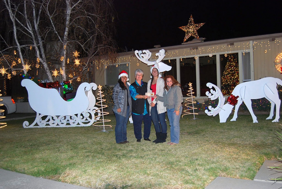 Congratulations to the Carpenters at 626 Shiells Drive, where you will find beautifully wood handcrafted reindeers, sleigh and more!  Grandma has imparted to her two granddaughters, Sierra and Bailey Huerta, the art of woodworking and holiday decorating!  Mrs. Carpenter was awarded $30 gift certificate from Otto & Sons who so generously donates to this wonderful organization.  What Christmas cheer this home brings to our community and we thank our community who participates every year…It just seems to get better and better!  Fillmore Vision 2020 Civic Pride would also, like to make known honorable mentions: 420 Clay St., 812 Woodgrove, there are so many more in our wonderful community to take the family out for a drive to view!