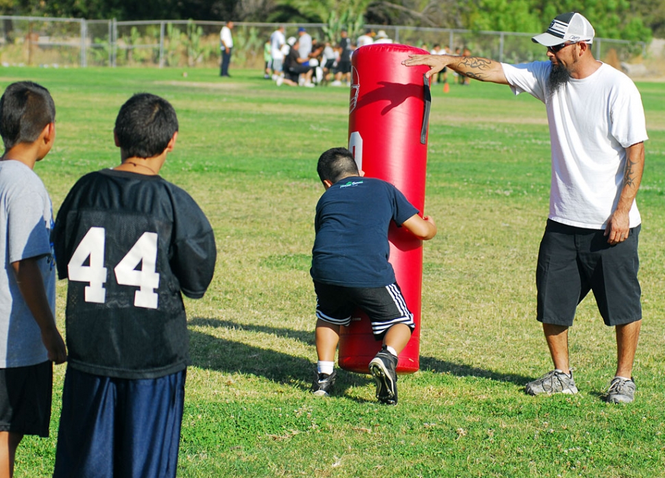 Fillmore Raiders held their football camp last week, at San Cayetano Elementary School. Fillmore Youth Football is still accepting sign ups for the Mighty Might division. If you are 6 or 7 years old, and interested in playing, please contact Jorge Bonilla at 794-5951 for more information.